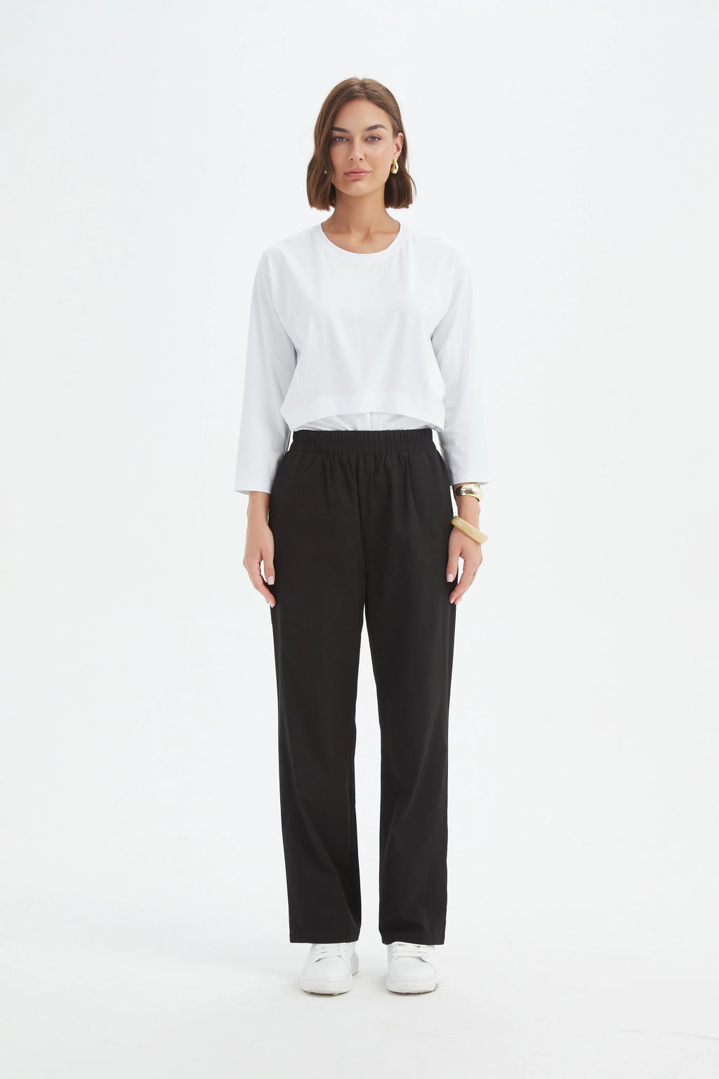Straight Leg Easy Pant - Black