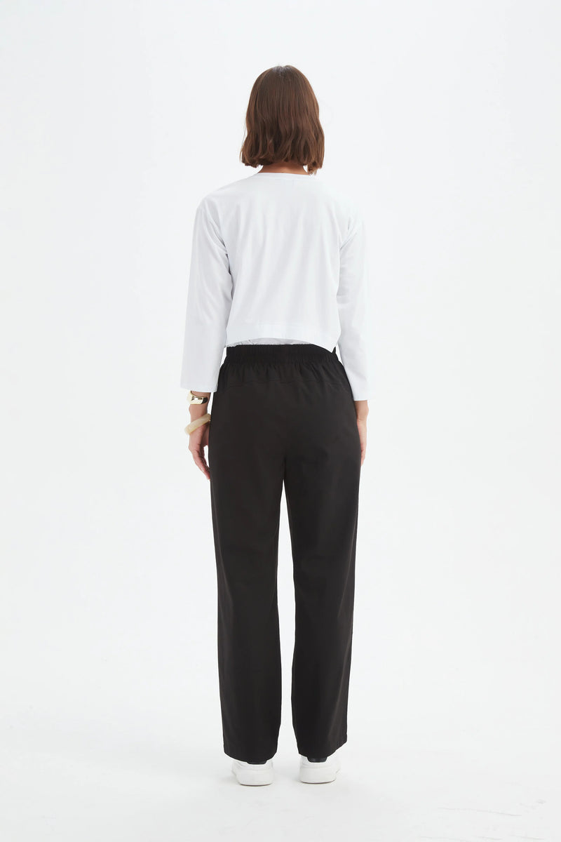 Straight Leg Easy Pant - Black