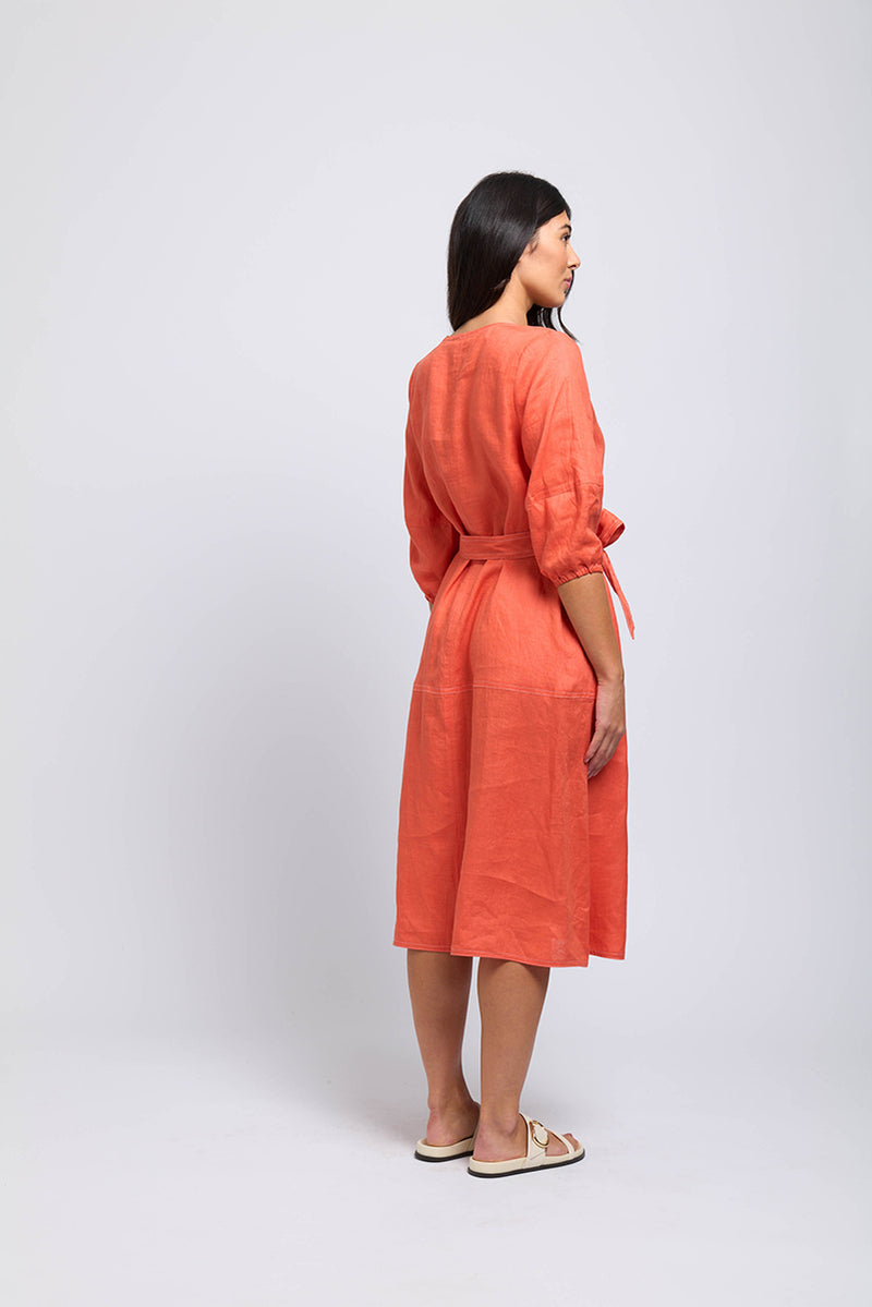 Stitch & Shout Dress - Nectarine