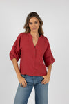 Ambrosia Blouse - Brick