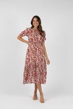 Eden Maxi Dress - Brick Print