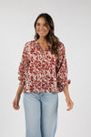 Eden Blouse - Brick Print