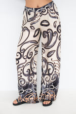 Swirl Pant - Charcoal/Ivory