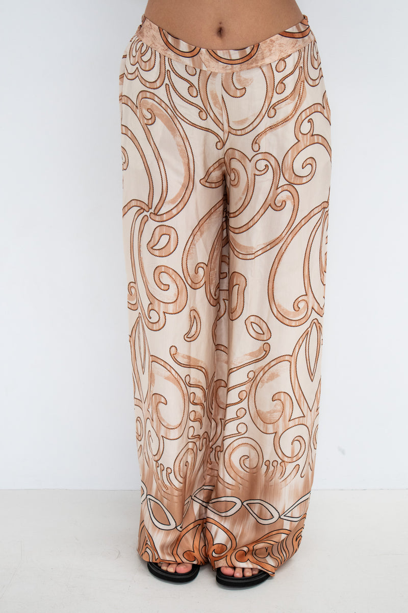 Swirl Pant - Tan/Ivory