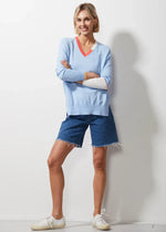 Z&P Block Trim Jumper - Sky