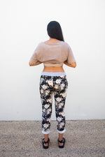 Cotton Comfort Pants - Black Floral