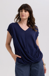 Linen Drape Top -  Marine