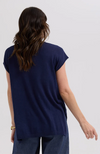 Linen Drape Top -  Marine