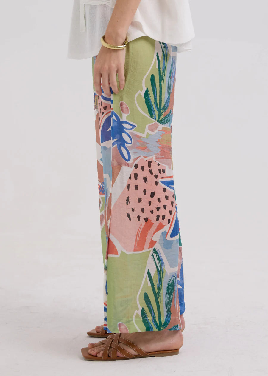 Flowy Pant - Piazza Navona Print