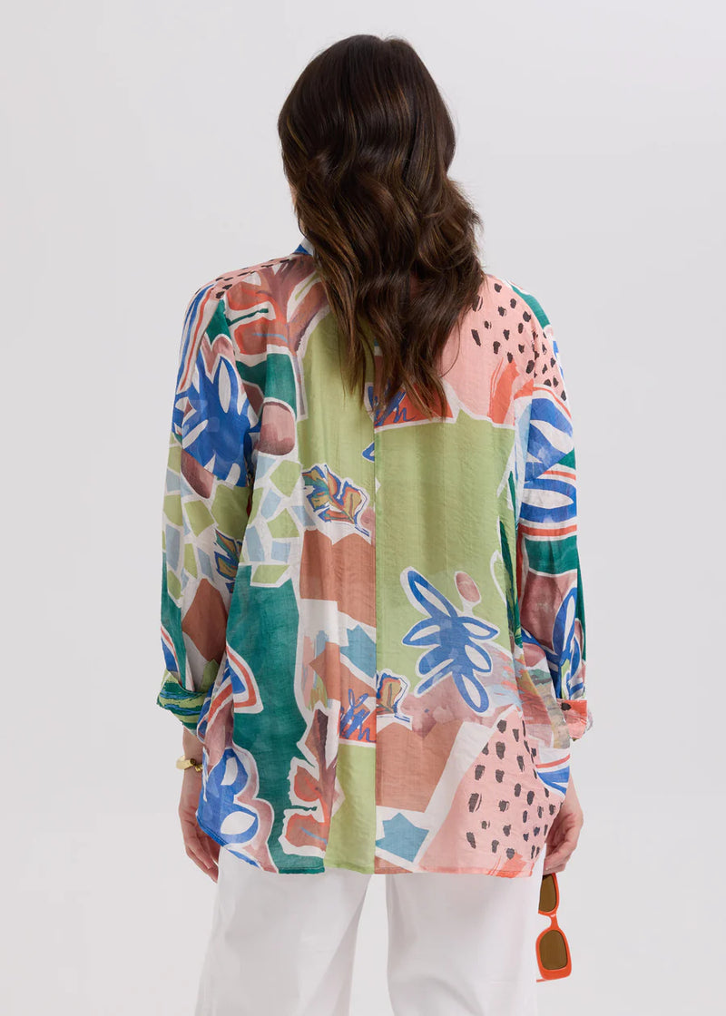 Flowy Shirt - Piazza Navona Print
