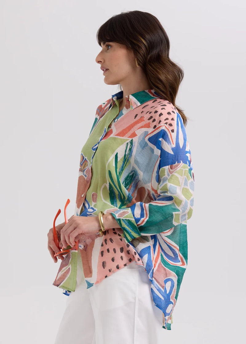 Flowy Shirt - Piazza Navona Print