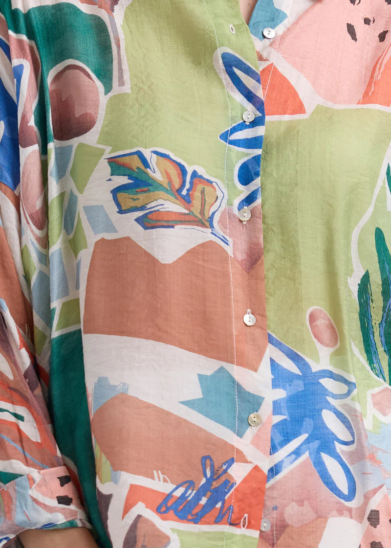 Flowy Shirt - Piazza Navona Print