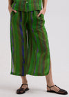 Painted Linen Pant - Chartreuse