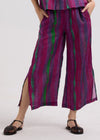 Painted Linen Pant - Magenta