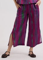 Painted Linen Pant - Magenta