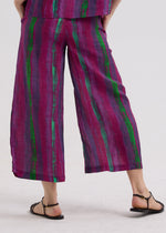 Painted Linen Pant - Magenta