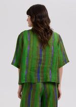 Painted Linen Shirt - Chartruese