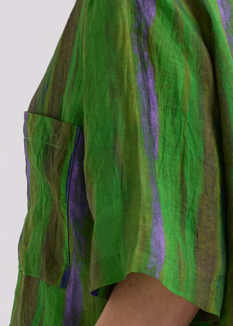 Painted Linen Shirt - Chartruese