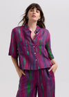 Painted Linen Shirt - Magenta