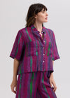 Painted Linen Shirt - Magenta