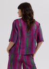 Painted Linen Shirt - Magenta