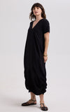Drape Bottom Dress - Black