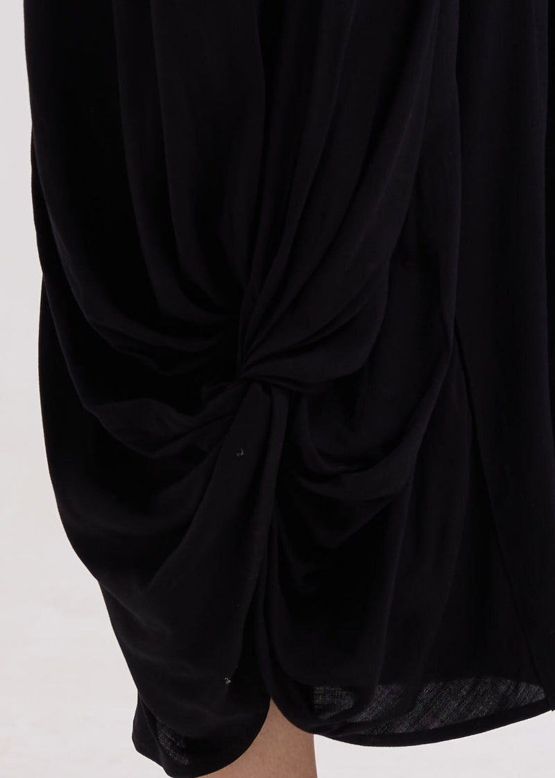 Drape Bottom Dress - Black