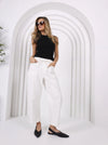 Leo Barrel Jeans - White
