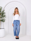 Toni Barrel Jeans - Light Wash