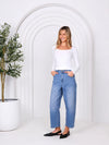 Toni Barrel Jeans - Light Wash