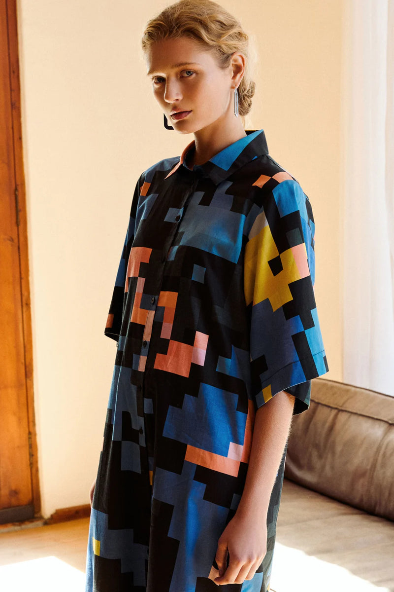 Grand Shirt Dress - Lucent Print