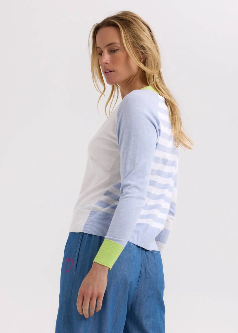 Split Cardi - Sky