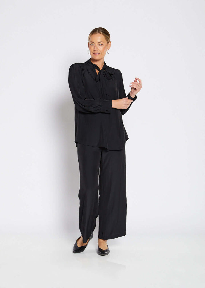 Violin Full Leg Wide Pant - Black