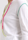 Heart Embroidery Hoodie - White