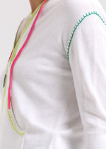 Heart Embroidery Hoodie - White