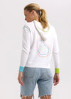 Heart Embroidery Hoodie - White