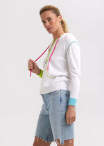 Heart Embroidery Hoodie - White