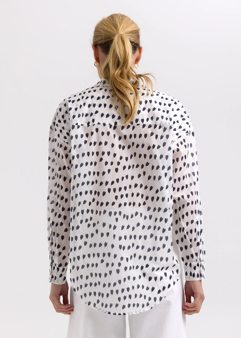 Cotton Voil Shirt - White Love