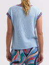 Stripe Trim Top - Powder