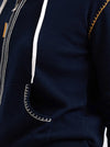 Heart Embroidery Hoodie - Navy