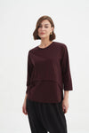 Curved Seam Top - Aubergine