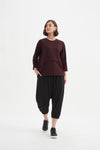 Curved Seam Top - Aubergine