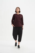 Curved Seam Top - Aubergine