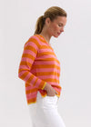 Essential Stripe V Knit - Carrot