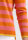 Essential Stripe V Knit - Carrot