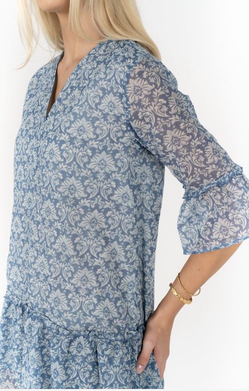 Paradise Aries Dress - Blue Print