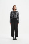 Letterblock Zip Cardigan - Grey