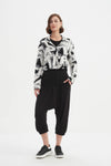 Letterblock Zip Cardigan - White