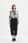 Letterblock Zip Cardigan - White