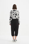 Letterblock Zip Cardigan - White